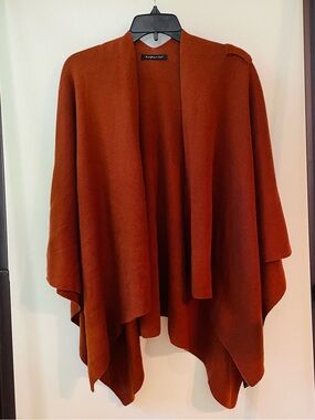 NWOT | Burnt Orange Shawl Wrap Cardigan Sweater